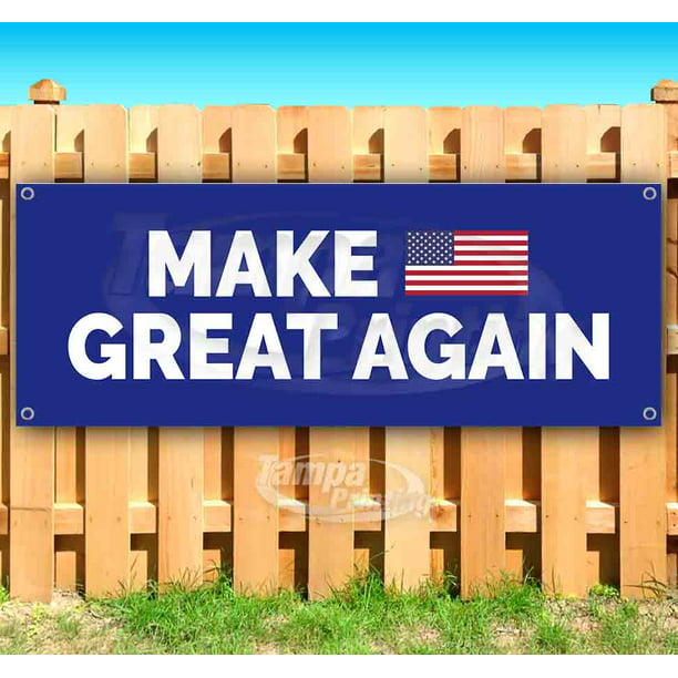 New Advertising Flag, Store Make America Safe Again 13 oz Heavy Duty Vinyl Banner Sign with Metal Grommets Many Sizes Available 